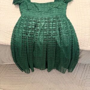 Self-Portrait Women’s Green Lace Gown